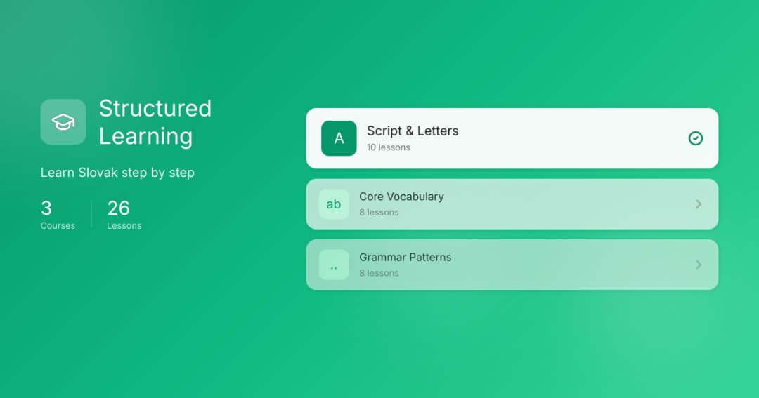Learn Slovak - Structured Courses